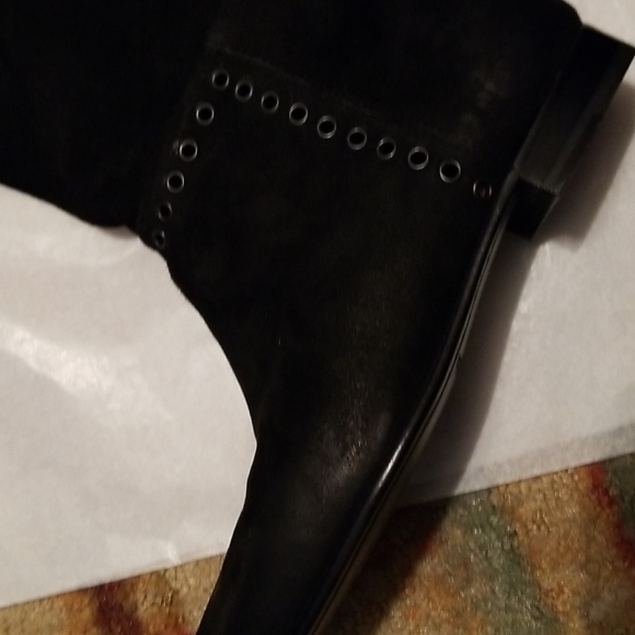 New Pedro Garcia Gavina Suede Grommet Boots Riding Distressed Suede Leather - Picture 11 of 12